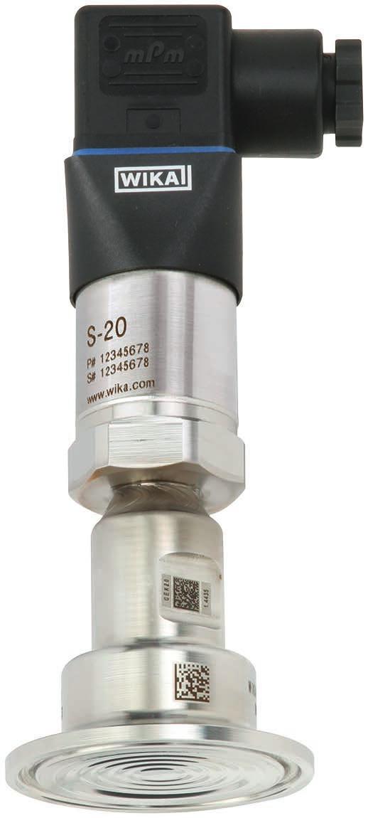Sistemas de selos diafragmas Sensor de pressão de alta qualidade montado com selo diafragma Para aplicações sanitárias Modelo DSS22T, com conexão tipo clamp Folha de dados WIKA DS 95.