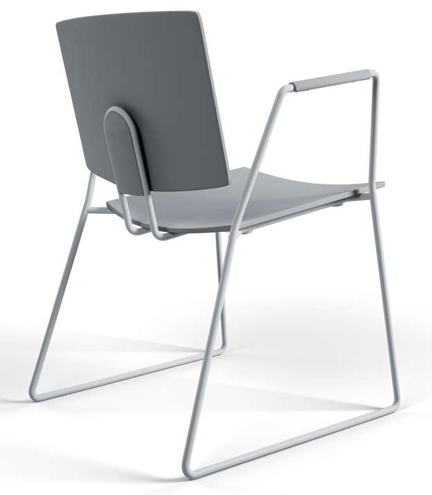 CLIP multifunctional chair with epoxy coated structure,