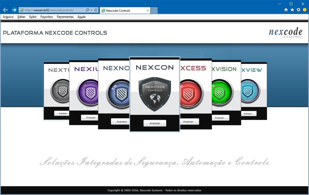 3 - PORTAL DE SERVIÇOS NEXCODE CONTROLS (www.nexcodecontrols.