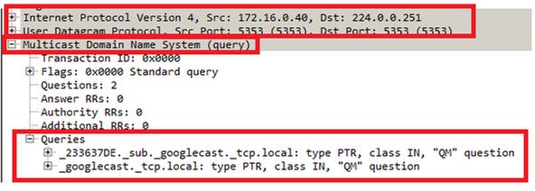 perguntas enviadas por nossos dispositivo/aplicativo. Se nós vemos as perguntas enviadas somente à porta UDP 1900 de 239.255.