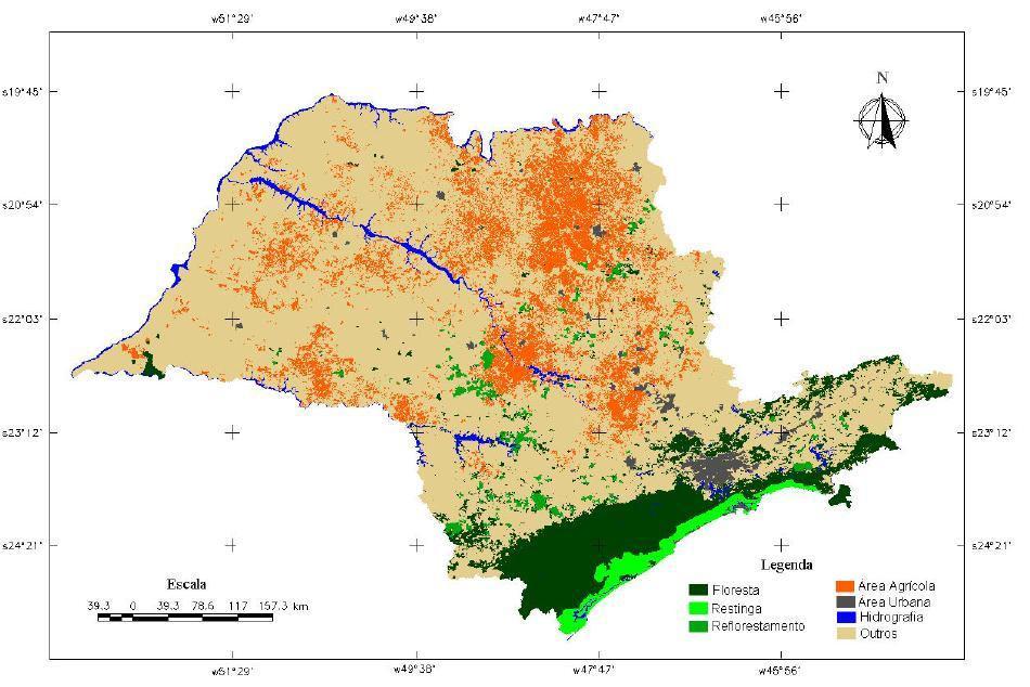 simulações na região de 10 km para o período de 2000-2005 -Simulação controle: considera a vegetação natural, com