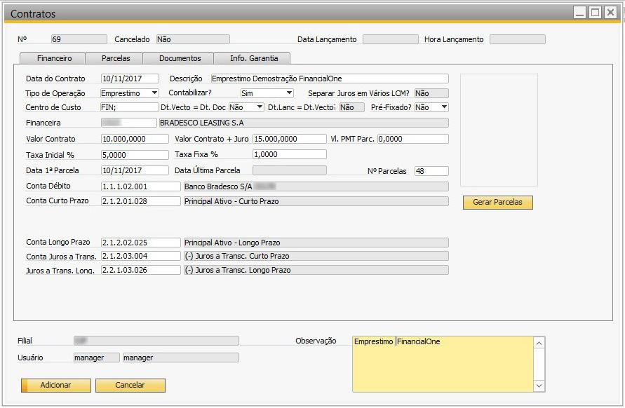 PILARES - Gestão completa de contratos Gerencie seus contratos com fornecedores de forma prática com todas as parcelas do contrato separadas em principal ativo e juros.