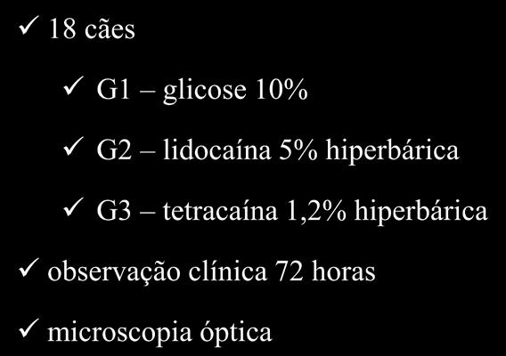 Alterações morfológicas da medula espinhal em cães