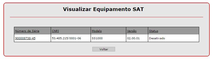 O passo 5 só pode ser executado se o status do equipamento no SGR estiver como: Desativado 5.