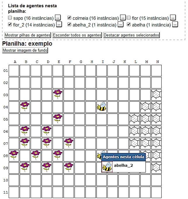 25 Figura 1.2 - Faceta 'planilha' da simulação 'produção de mel' Outra representação do PoliFacets-AS é a faceta conexões que mostra como os agentes estão relacionados e que regras formam as relações.