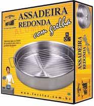 Assadeira Redonda c/ Grelha 4026 35 35x7 4549