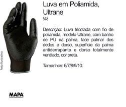 Luva de segurança Highsafe Pro 670 Descrição: Látex nitrílico espumoso antiderrapante, dorso