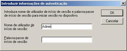 5. Introduza a senha de acesso nas seguintes