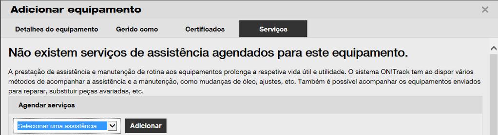 9. Clique em guardar e seguinte ao fundo do ecrã de dados para prosseguir com a introdução de dados no separador serviços. 10.