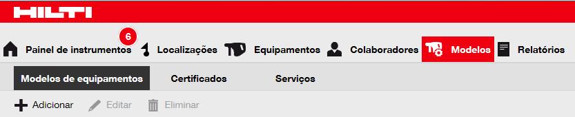 Como adicionar, editar ou eliminar um modelo e como atribuir um certificado ou um serviço ao mesmo?
