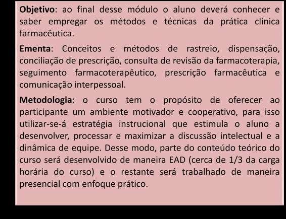 Carga horária: 84 hs Inscrições: 01 a 25 de novembro de 2016.