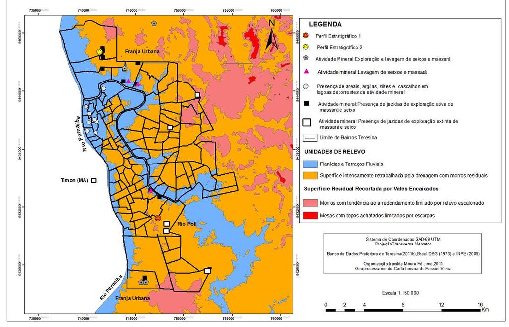 aspectos estratigráficos e físicos, destacando sua gênese e espacialização na cidade de Teresina e adjacências. 2.