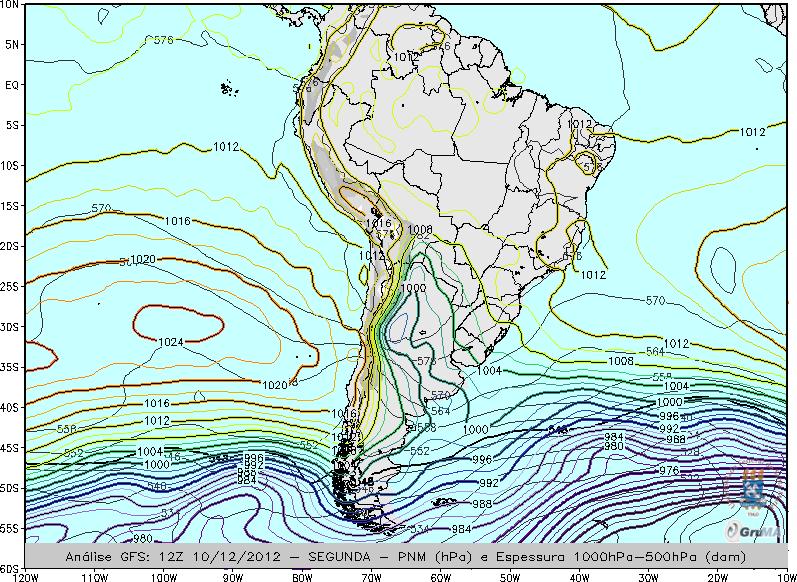 BOLETIM DIÁRIO DO TEMPO Boletim do Tempo para 10 de Dezembro A presença da crista em médios níveis (figura 1a), associado à entrada da massa de ar seco que atuou sobre o estado nos últimos dias,