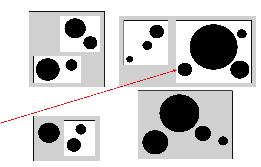 a) A figura A representa uma cena composta por um conjunto de 18 planetas, sobre a qual um raio é disparado. Quantas intersecções são calculadas neste caso particular (não optimizado)? Justifique.