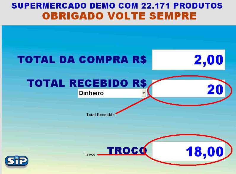 Ao escolher uma forma de pagamento o usuário deverá pressionar a tecla ENTER.