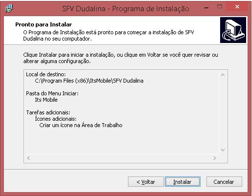 próximas 4 telas; Clique em Instalar Assim que concluída, o sistema abrirá a