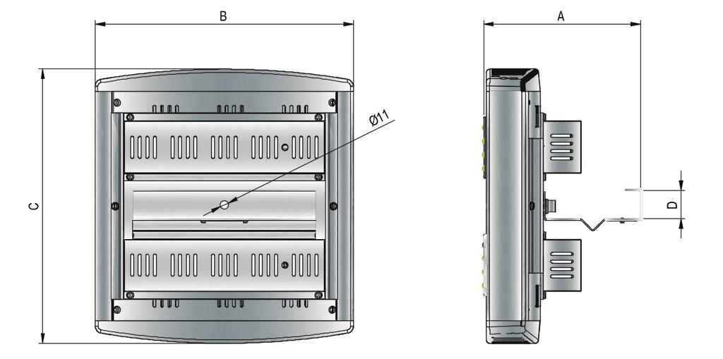 Dissipador em alumínio extrudado, projetado para garantir uma excelente