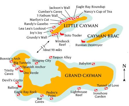 É um arquipélago composto por três ilhas principais, Little Cayman, Cayman Brac e Grand Cayman, a maior das três