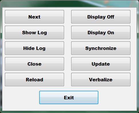 Teclas de Atalho do NeoNews Player Uma vez em execução, é possível visualizar uma tela de menus se clicarmos com o mouse na tela no lado esquerdo e arrastarmos para o lado direito.