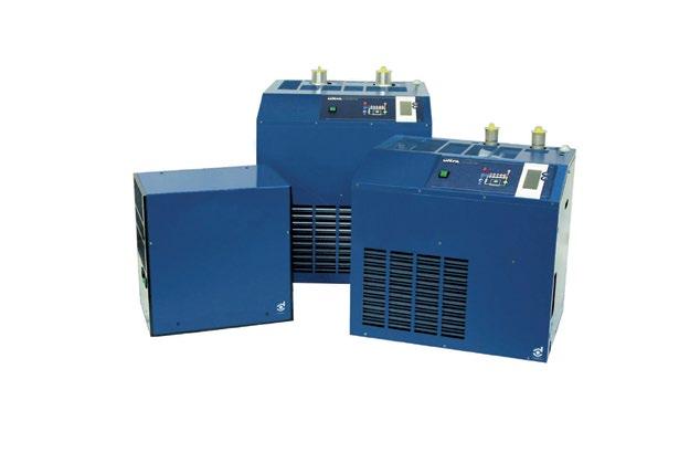 O ar previamente refrigerado passa através do trocador de calor de refrigerante/ar, onde é refrigerado ainda mais até o ponto de condensação.