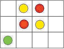 Regras O jogo realiza-se no tabuleiro, inicialmente vazio: O exemplo seguinte é de um fim de partida.
