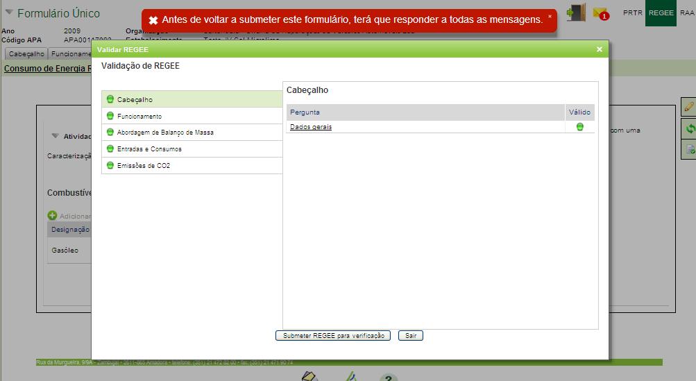 As mensagens criadas pelos verificadores ou pela APA serão consideradas respondidas na aplicação apenas quando o operador clicar no botão responder.