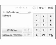 Se o telemóvel estiver ligado, selecione Telemóvel para visualizar o menu principal do portal Telemóvel. Para mudar para outro modo de áudio: toque num dos itens na barra de seleção.