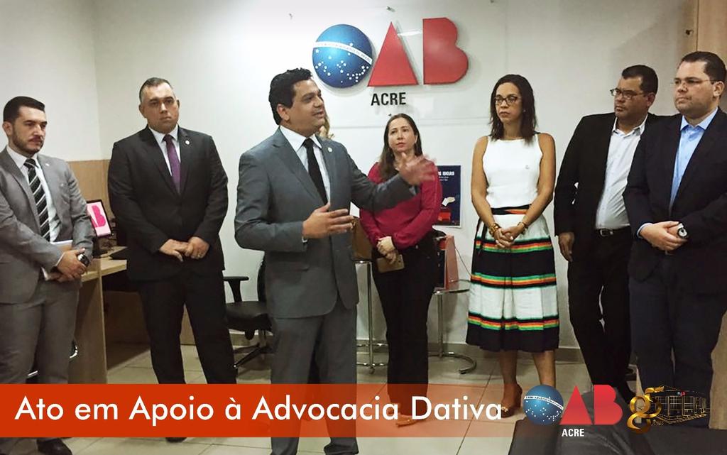 OAB Acre realiza ato em prol da advocacia dativa Ato foi realizado dia 29 de setembro A Ordem dos Advogados do Brasil - Seccional Acre (OAB/AC) realizou na manhã do dia 29 de setembro, ato em apoio à