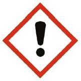 2 Elementos de etiqueta GHS, incluindo declarações de prevenção: Pictograma: Palavra de advertência Perigo Frases de perigo H302 Nocivo por ingestão H315 Provoca irritação cutânea H317 Pode provocar