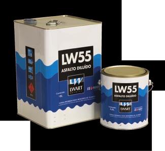 LW 55 Asfalto Diluído Descrição Composto de Cimento Asfáltico Policondensado, diluído em solventes orgânicos.