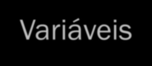 Variáveis Algoritmos trabalham com dados (valores) Esses valores precisam ser armazenados pelo computador para serem processados; Uma varíável representa uma posição na memória, onde pode ser