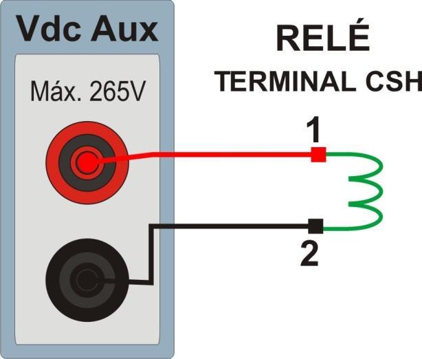 Sequência para testes do relé SEPAM T42 no software Sobrecor 1. Conexão do relé ao CE-600X No apêndice A-1 mostram-se as designações dos terminais do relé. 1.1 Fonte Auxiliar Ligue o positivo (borne vermelho) da Fonte Aux.