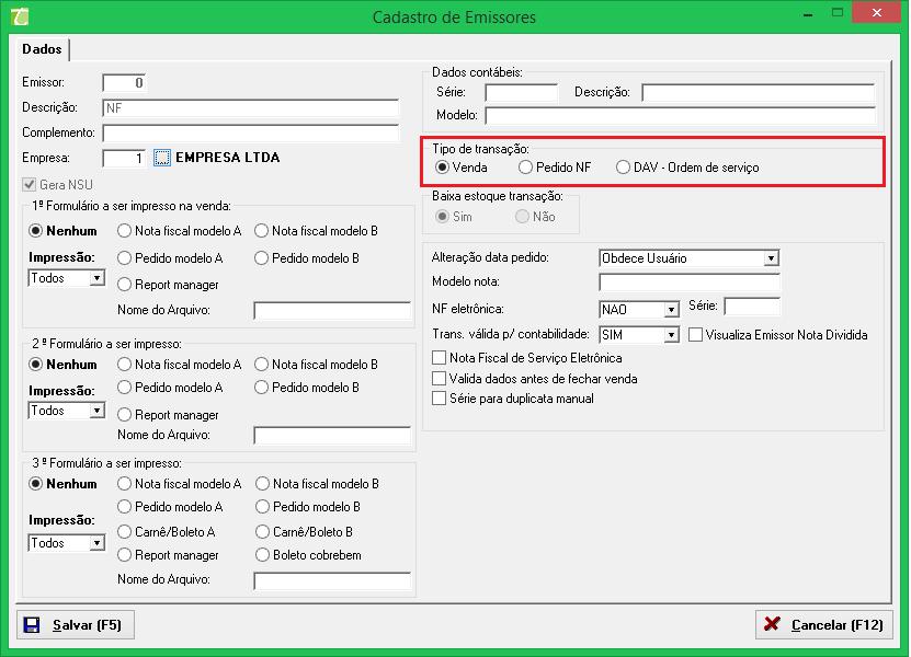 Parametrização para Documentos Fiscais O sistema da Ommega Data é interativo e permite realizar as configurações necessárias conforme a necessidade da sua empresa.