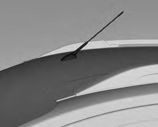 Suporte de antena fixo Entrar no lavador automático de carros com a antena instalada pode resultar em dano à antena ou ao painel do teto.