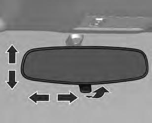 Coloque o espelho de volta na posição funcional antes de dirigir.