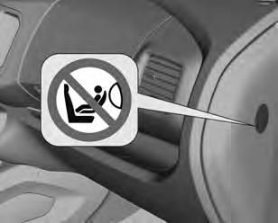 70 Bancos e dispositivos de segurança Instalação do sistema de proteção infantil no banco do passageiro de um veículo equipado com airbag: Veículos equipados com sistema de airbag podem ser