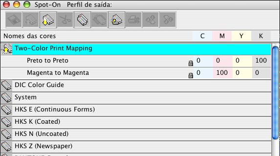 Inicie o ColorWise Pro Tools de um aplicativo independente ou da Command WorkStation, em seu computador ou no monitor conectado ao Fiery EXP8000/50. 2 Clique em Spot-On.