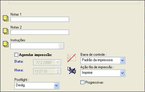 POSTFLIGHT 81 Cenário 1: Para diagnosticar uma cor inesperada Utilize o procedimento a seguir para imprimir uma tarefa com o recurso Postflight definido como Deslig.