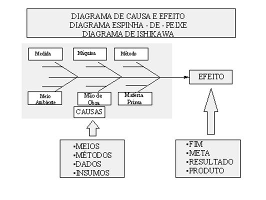 Construção do Diagrama Identifique as causas possíveis e classifique-as nas categorias do passo anterior.