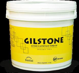 Gilstone é um gesso sintetico tipo IV, duro, indicado para modelos mestres ou de trabalhos que necessitem de resistência e precisão.