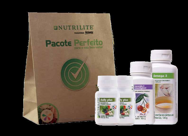 Pacote Perfeito A Nutrilite oferece a melhor opção para o seu equilíbrio nutricional com um pacote que traz