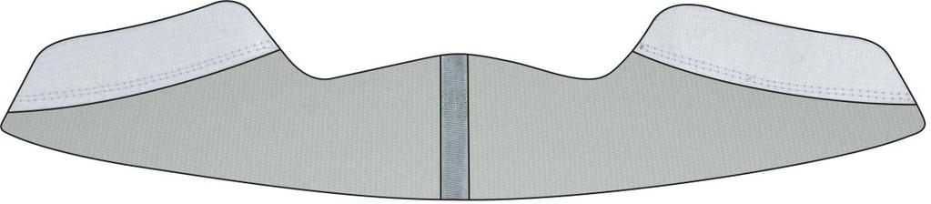 Cabedal com lingüeta - vista externa FITA DE REFORÇO - Devera ser colocado uma fita de reforço de Nylon