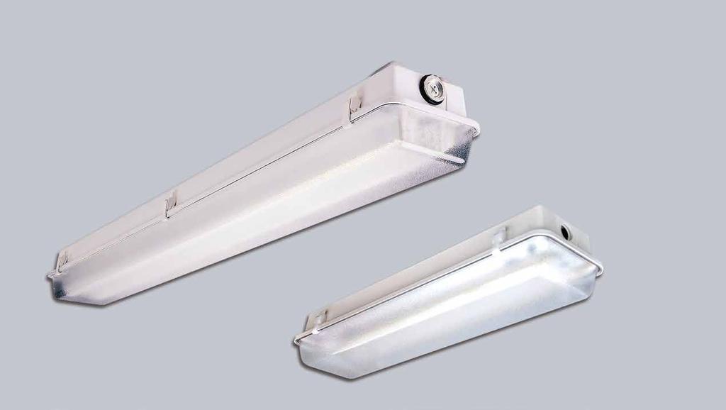 VT-LD Vaportite LED Processamento de Alimentos -/" [mm] " [mm] As luminárias da série Vaportite LED são de alta eficiência e apresentam uma construção robusta e resistente além da certificação NSF