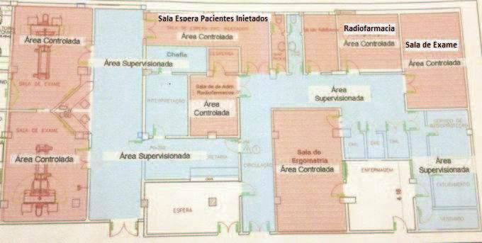 4 Figura 1 Planta do local com a classificação de áreas Fonte Plano de Radioproteção do Setor de Medicina Nuclear. 2.