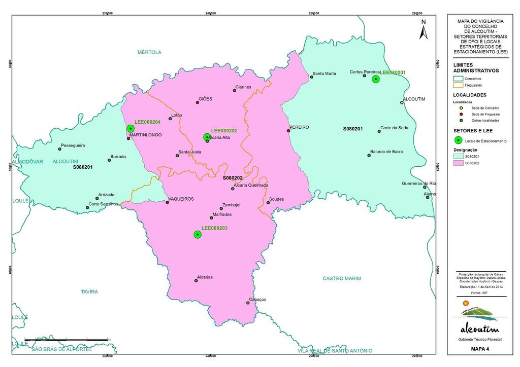 17 Cartografia de Apoio a Decisão Mapa 4 Mapa dos setores territoriais