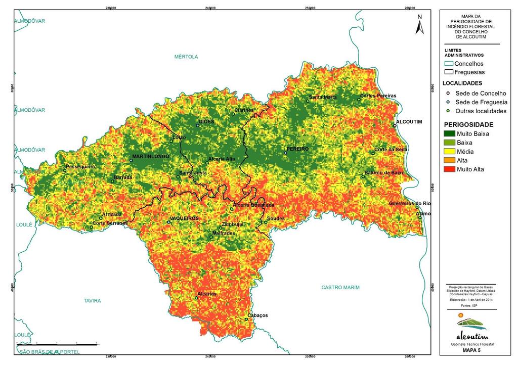 19 Mapa 5 Mapa de perigosidade de