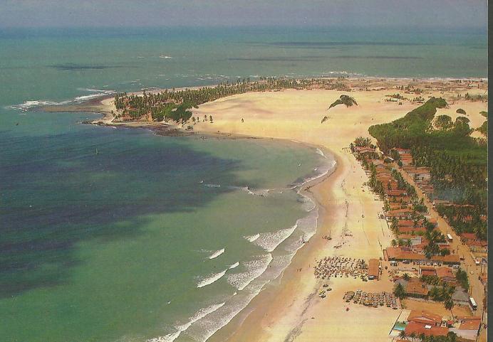 *EXTREMOZ/RN- Vista aérea da Praia de Genipabu com Santa Rita ao fundo