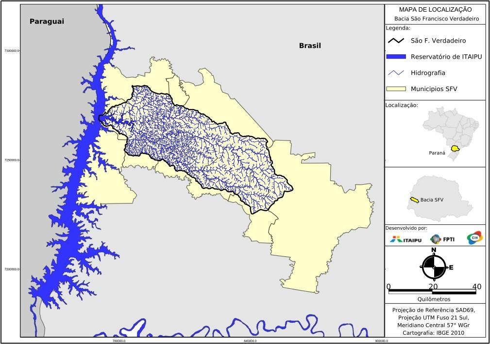 2 km² Oeste do Paraná 11 municípios; Bacia elencada no Programa