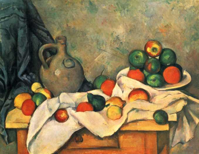 Cézanne IMPRESSIONISMO Rideau, Cruchon et Compotier Paul Cézanne (Aix-en-Provence, 19 de