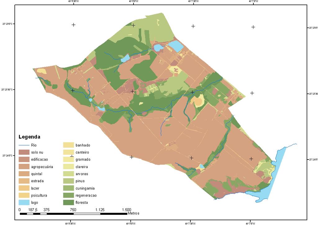 Figura 4: Mapa de uso do solo da Estação Experimental do Canguiri.